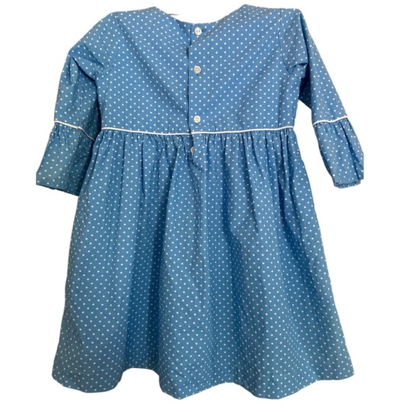 Eleanor Rose Blue A-line Bell Sleeve Dress - Picture 3 of 11